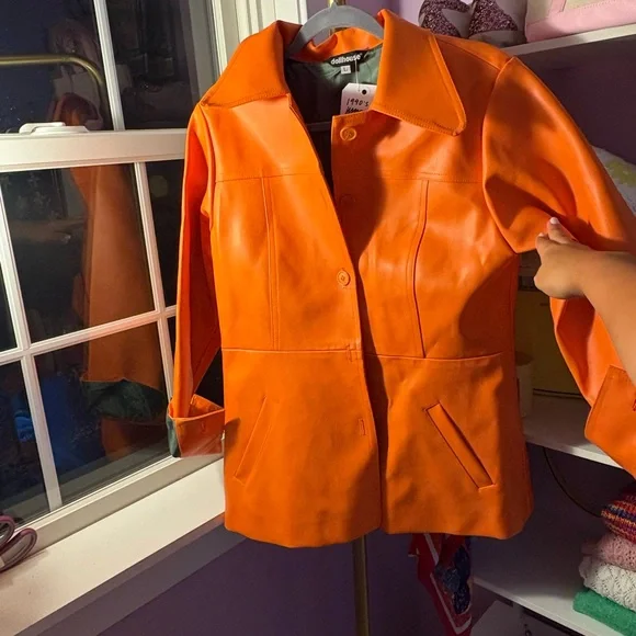 Dollhouse Vibrant Orange Utility Jacket - Picture 2 of 11